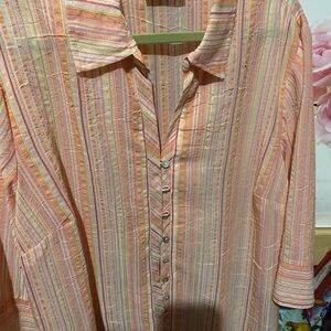 JH Collectibles Orange and White Casual Skirt